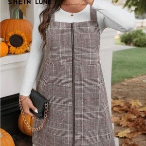 Plaid Brown Dress